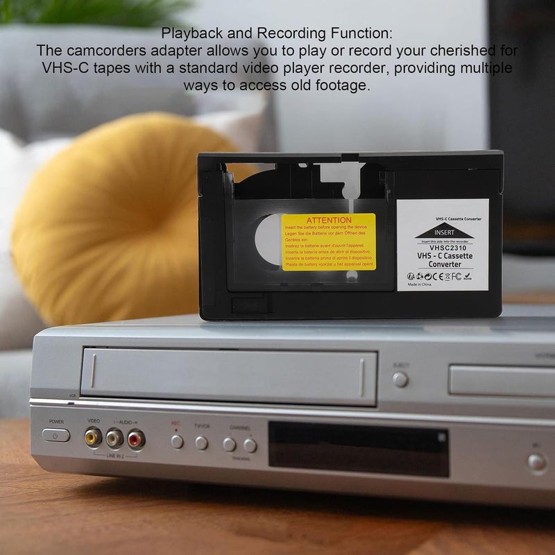 Ashata VHS C to VHS Tapes Cassette Adapter Camcorders for S VHS C and S VHS Playback Recording Video Cassette Adaptor Converter, Including 1.2mm Standard Tapes - Image 2